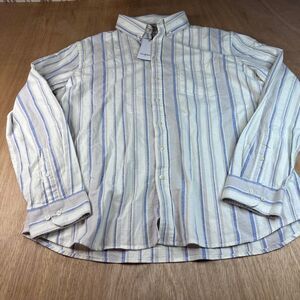 Goodfellow & Co Every Wear Oxford Shirt XXL Slim Fit Striped Button-Up NWT